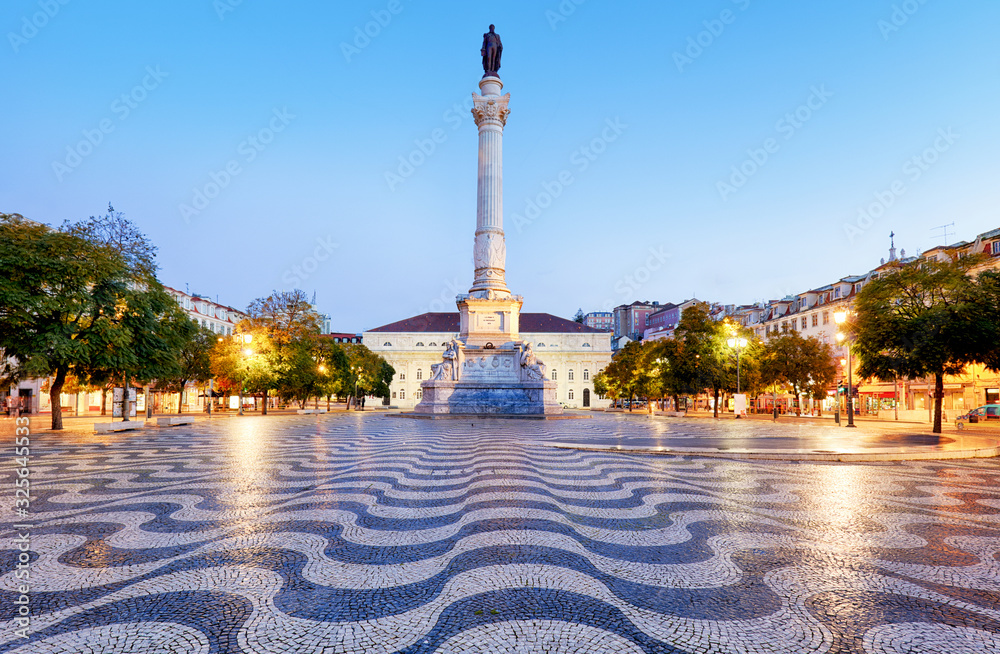 Sticker Rossio square in Lisbon Portugal