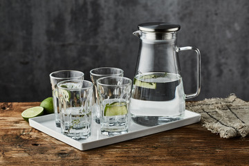 Glass kettle and water cup