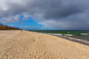 Fototapeta premium On the island of Usedom, Baltic Sea, in winter.