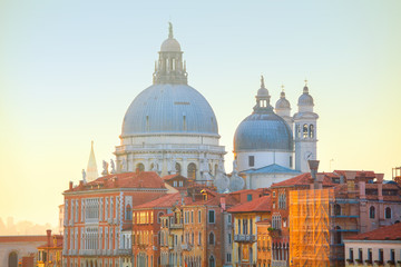 Church of San Simeone Piccolo and Grand Canal at dawn