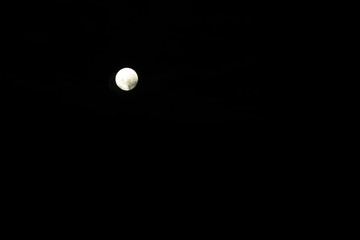full moon over dark sky with.