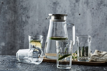 Glass kettle and water cup