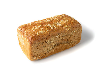 Homemade Traditional Bread Isolated on White Background