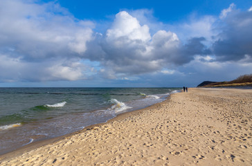 On the island of Usedom, Baltic Sea, in winter.