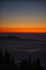 sunrise from a mountain