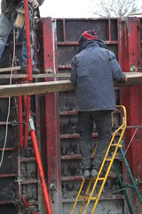 Wall concrete formwork armature workers