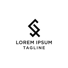 Fototapeta premium Abstract letter RS, SR logo Design Template