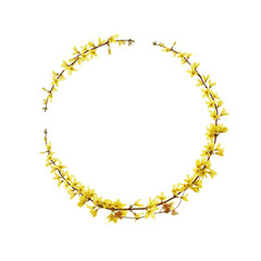 Frames with beautiful flowers, spring background