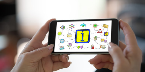 Information concept on a smartphone