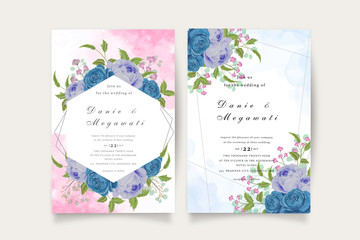Elegant wedding invitation card template 