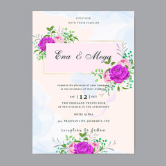 Elegant wedding invitation card template