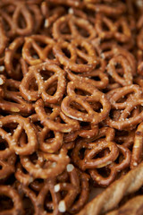 Pretzel snack at catering buffet 