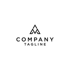 Geometric Triangle MA AM Logo Design. Modern Abstract Alphabet Icon. Creative Business Concept for Finance and Tech. Minimalist Vector Symbol. Trendy Corporate Identity and Brand Illustration.