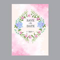 Elegant wedding invitation card template