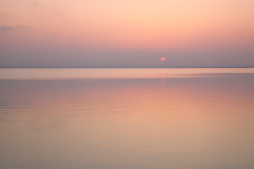 sunset on the lake of the Albufera natural park