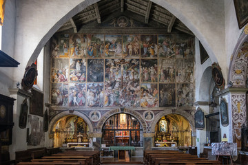 Chiesa Santa Maria delle Grazie, Varallo, Piedmont, Italy - obrazy, fototapety, plakaty
