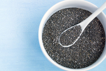 Chia seeds. healthy superfood for proper nutrition.