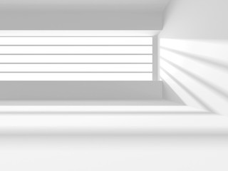 Abstract White Architecture Design Concept. 3d Render Illustration