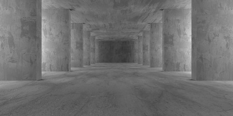 Fototapeta na wymiar Dark Concrete Wall Architecture. Empty Room