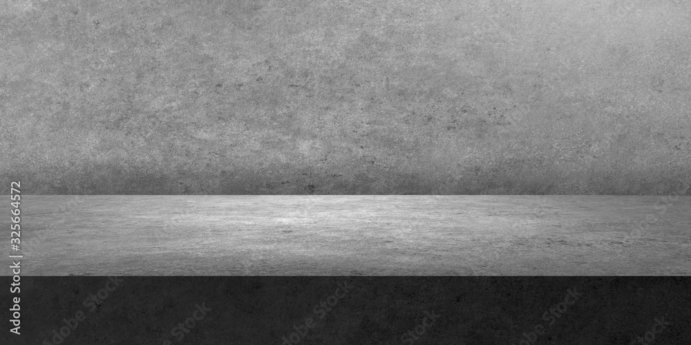 Wall mural empty studio room background,mock-up space for showcase product display with copy space design. adve