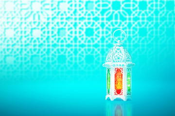 Arabic lamp with colorful light