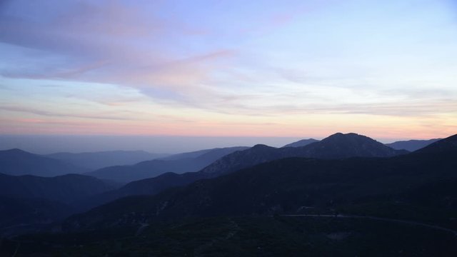 San Gabriel Mountains National Monument Sunset HDR Time Lapse Magical Hours California USA