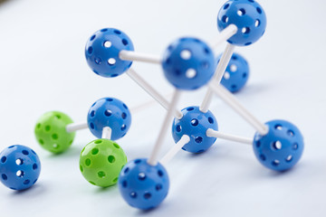 Obraz premium Molecular Structure on the white background