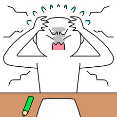 焦るイライラ人物