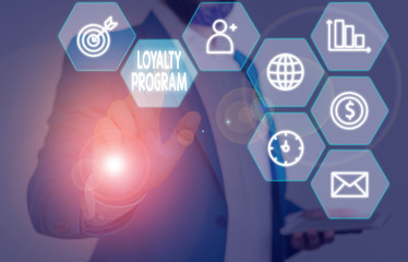 Word writing text Loyalty Program. Business photo showcasing marketing effort that provide...