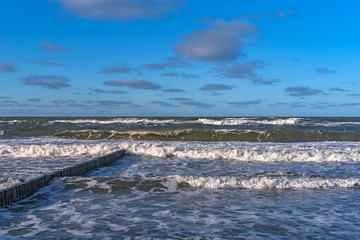A storm on the winter Baltic Sea