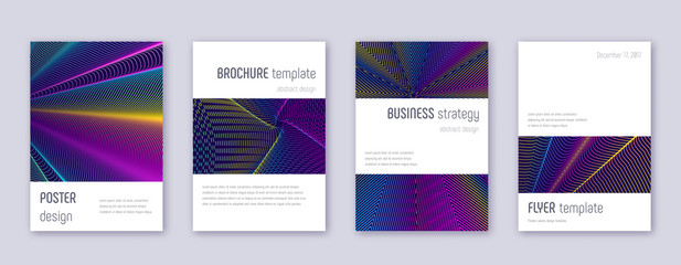 Obraz na płótnie Canvas Minimalistic brochure design template set. Rainbow