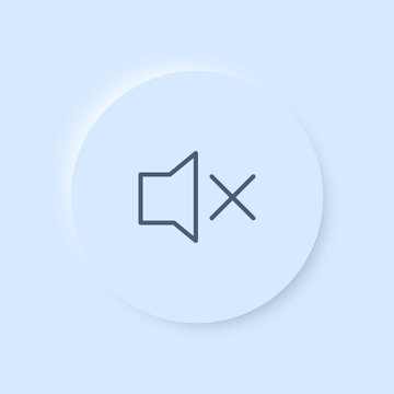 Neumorphism App Icon - Lautst&auml;rke aus stumm