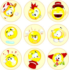 Emoji set - vector illustrations