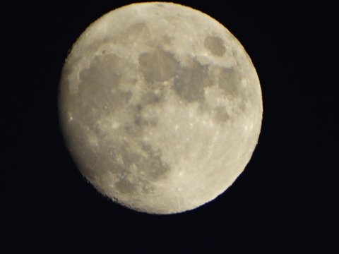 full moon over black
