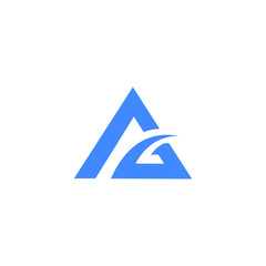 AG letter logo design template vector