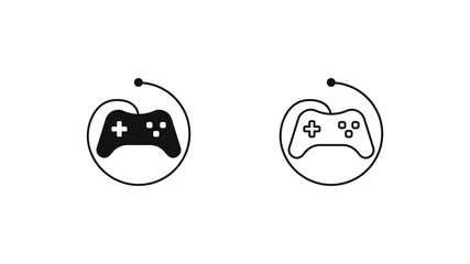 Game icon. Logo of consoles. Technology and entertainment