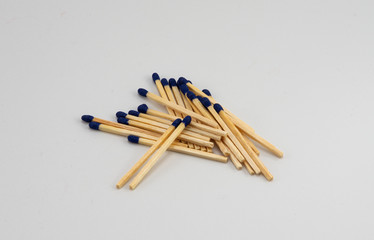 Matches, with blue ends the joy of firing