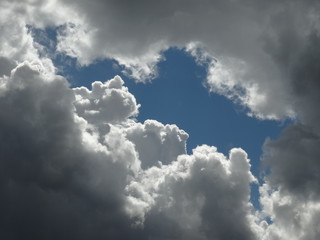 clouds in the blue sky