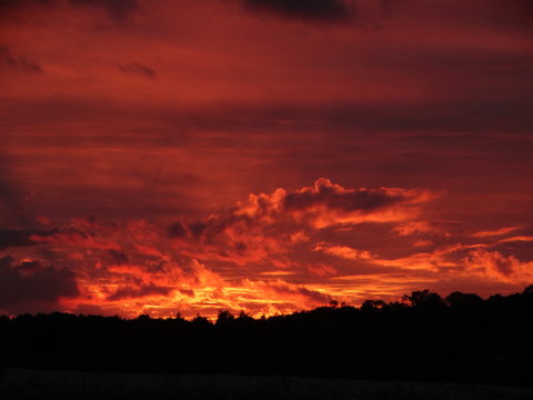 sunset in the sky