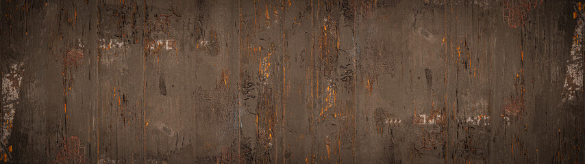 old brown rustic dark wooden texture - wood background panorama long banner	