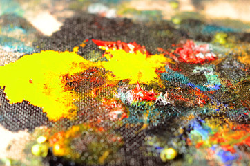 Background image of oil-paint palette