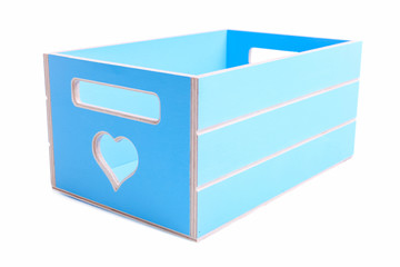 blue wooden box