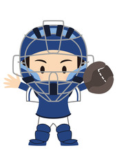 野球のキャッチャー