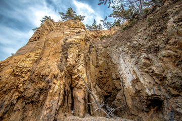 Between the sky and the cliff.