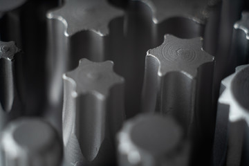 Background pattern of professional tools with hex, star and spline bits