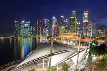 Fototapeta na wymiar Skyline of Singapore City