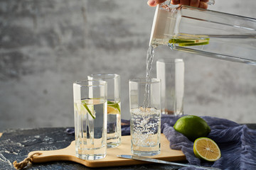 Glass kettle and water cup