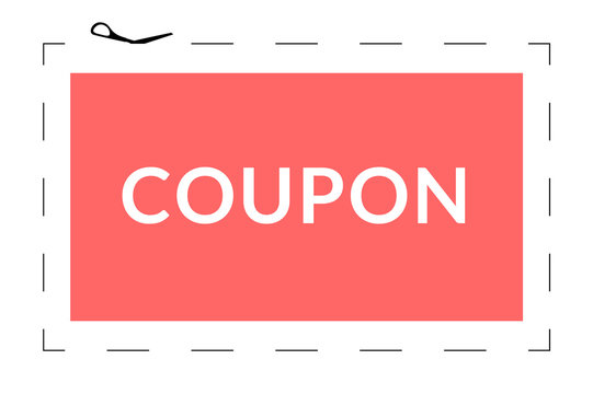 Coupon dotted cut line. Snip frame with a cutline border