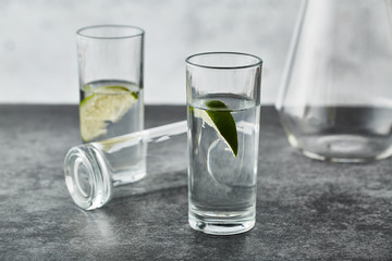 Glass kettle and water cup