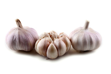 Garlic isolated on white